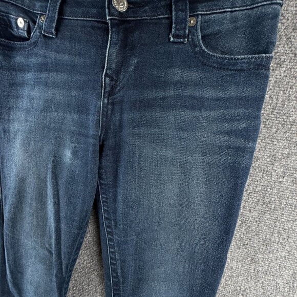 True Religion Jeans Women Stretch Jegging Spell Out Logo Denim Urban ACTL 29X28 - Picture 4 of 16